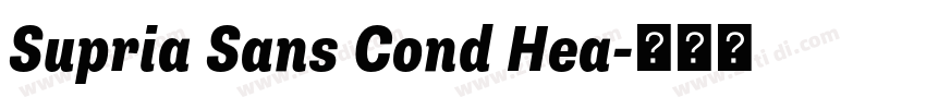 Supria Sans Cond Hea字体转换